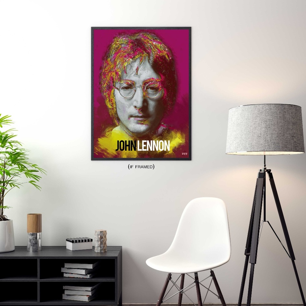 John Lennon Poster Beatles Music Art Print (18x24)